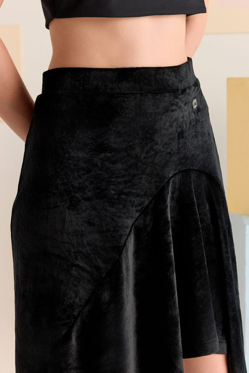 Shadow Cut Flare Skirt