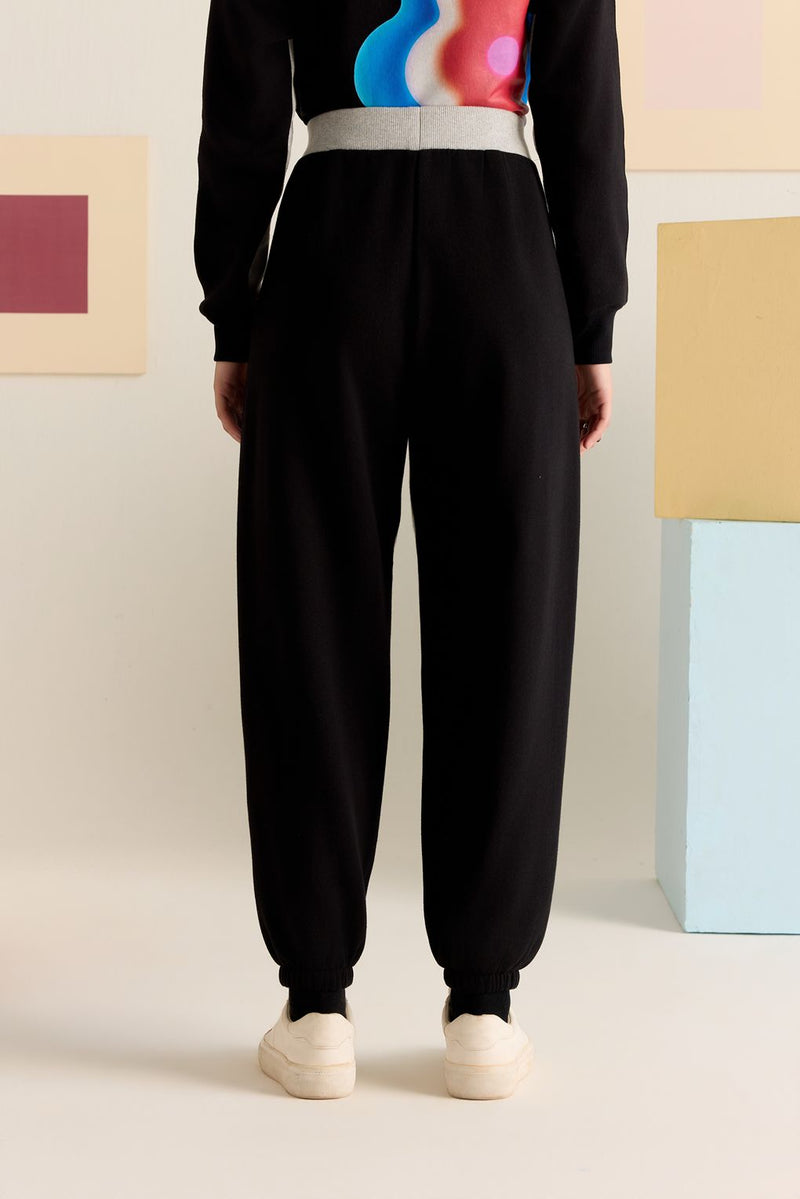 Contrast Block Jogger Pants