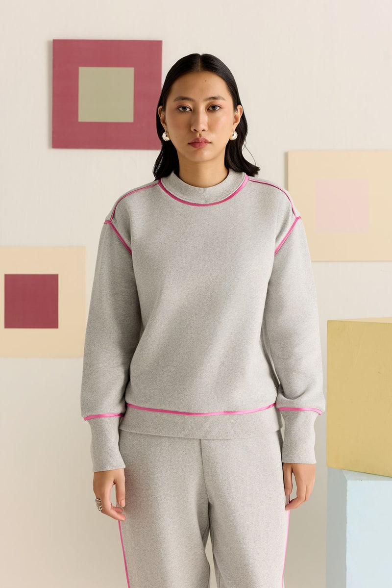 Ash Blush Melange Sweatshirt