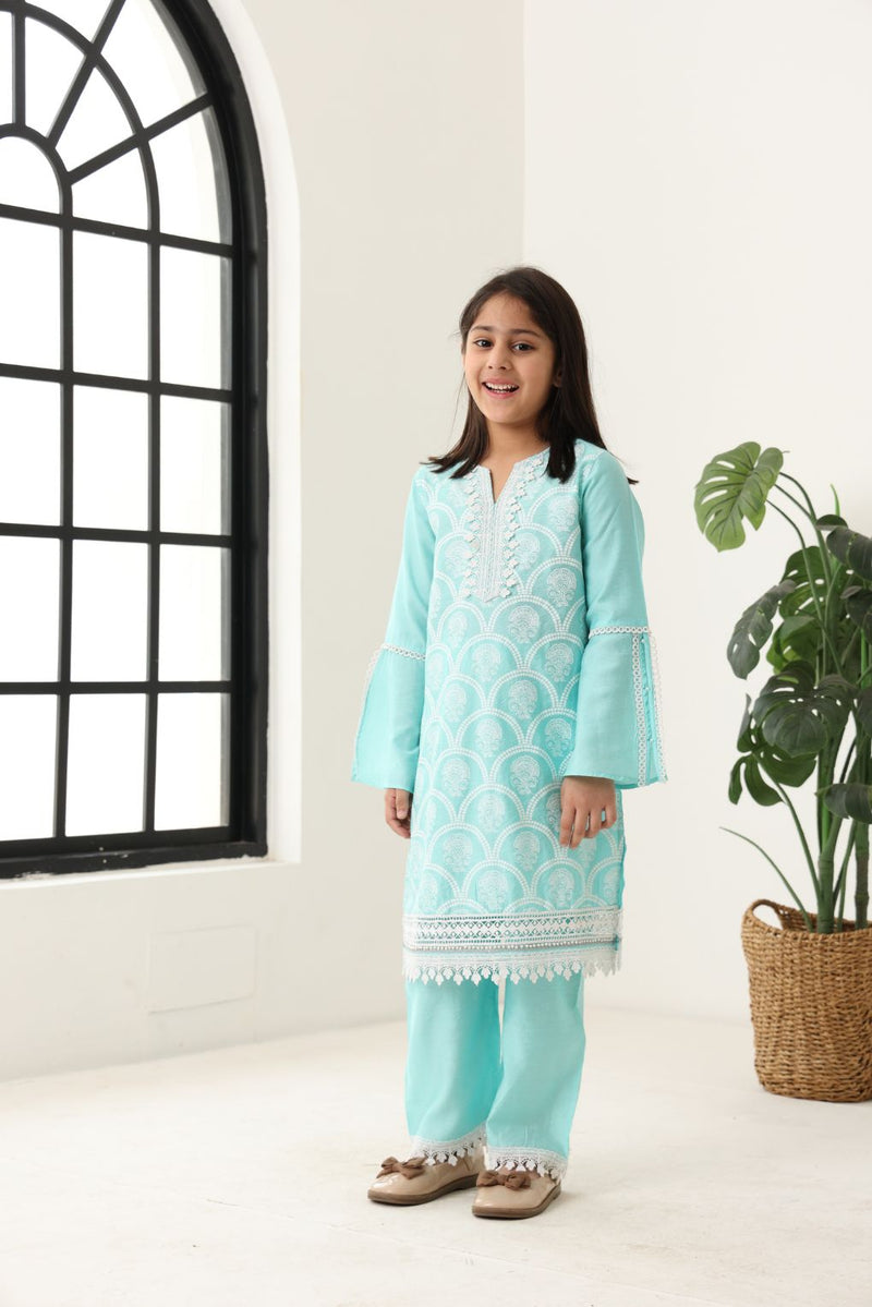 Spunkies Girls Aqua Sleeveless Set