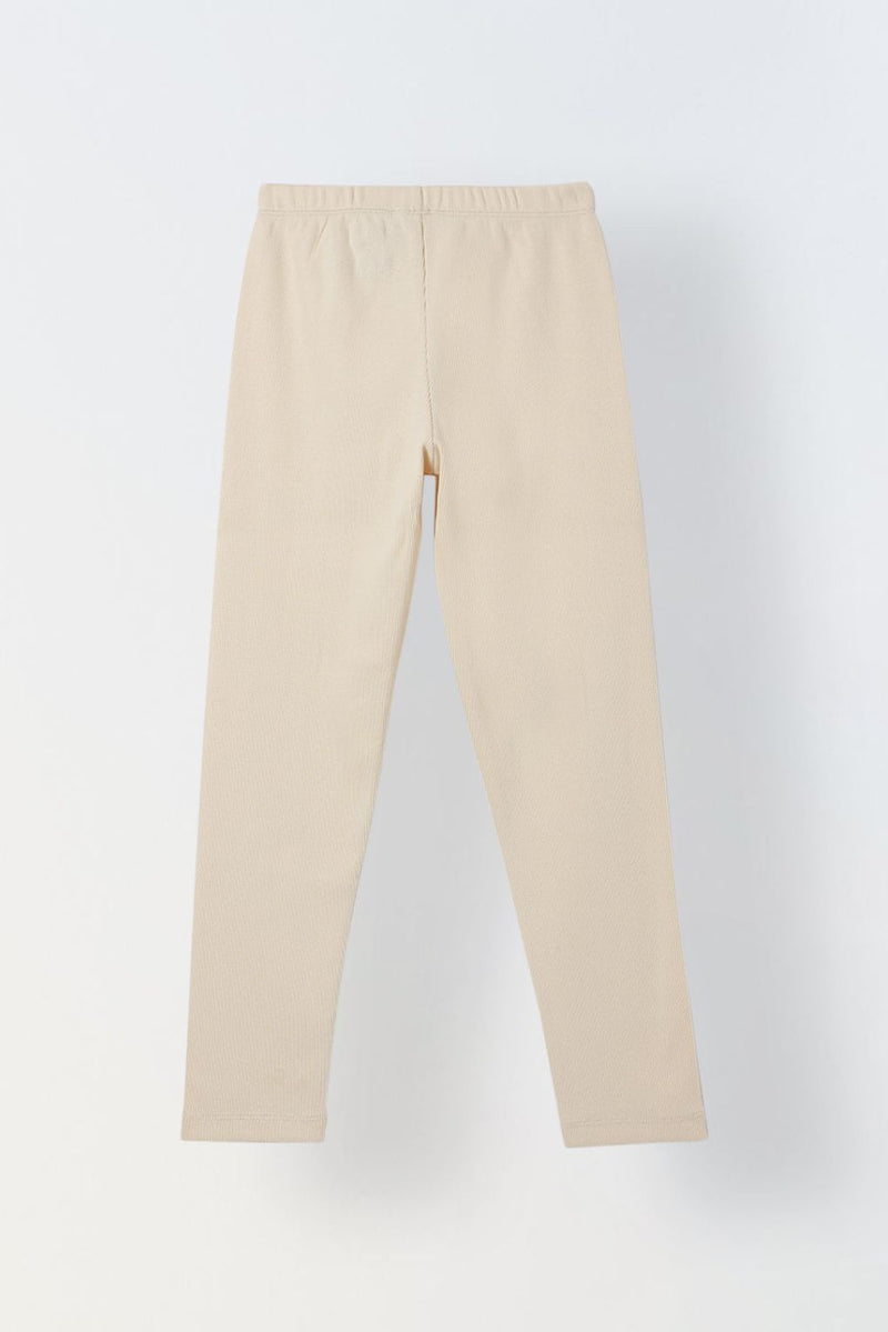 Spunkies Girls Chalk Ribbed Fitted Leggings