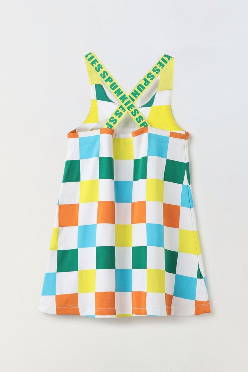 Interlock Sleevless Printed Dress