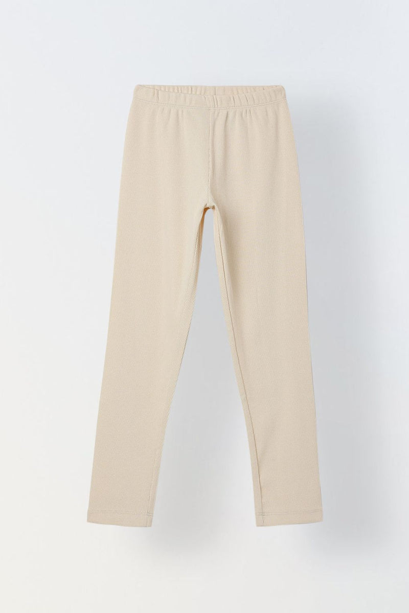 Spunkies Girls Chalk Ribbed Fitted Leggings