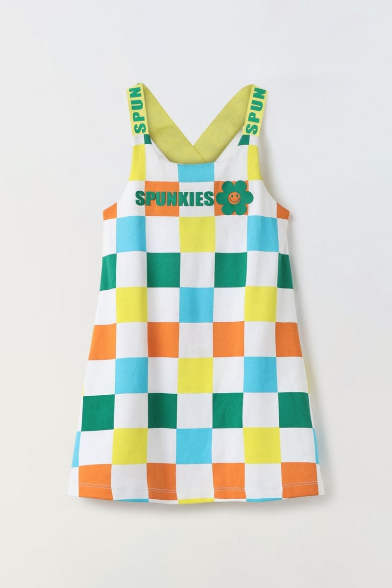 Interlock Sleevless Printed Dress