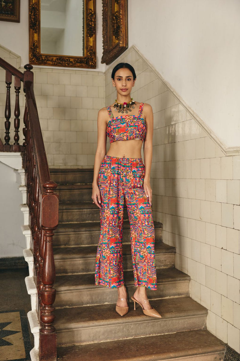 Kaleido Grid Collar Co-ord Set