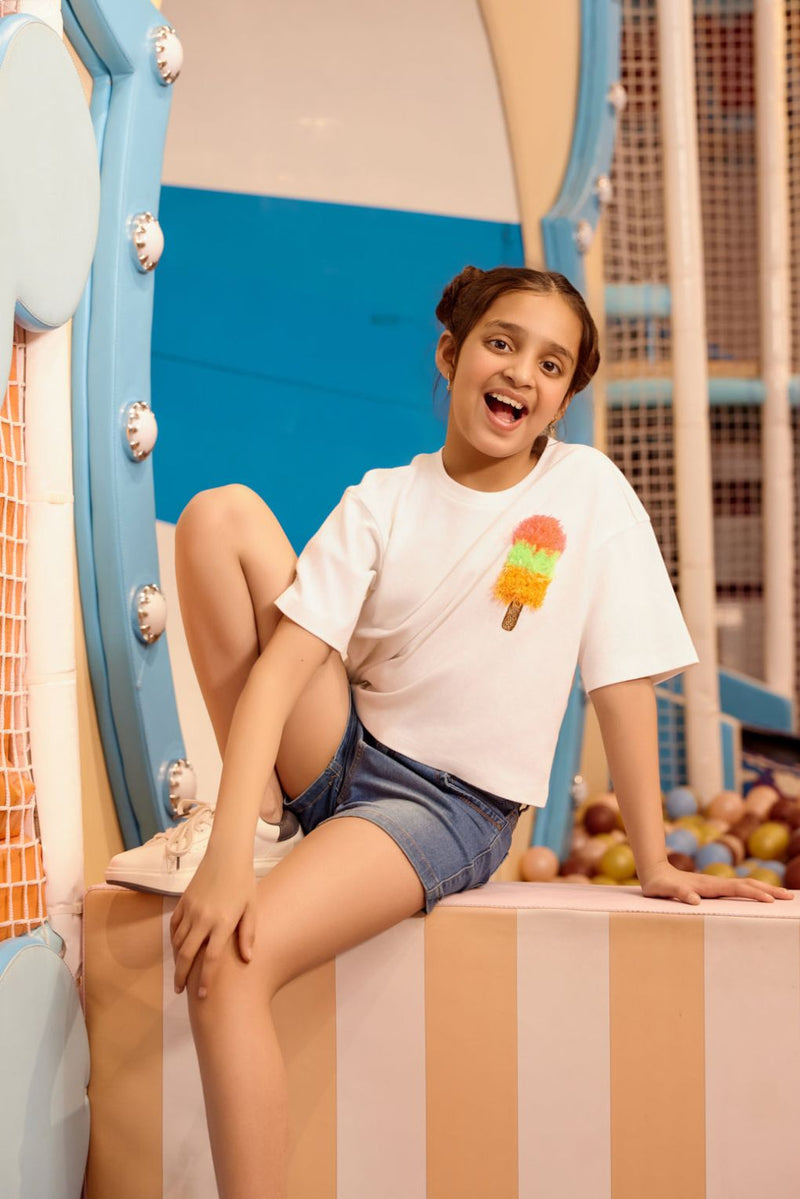 Everyday IceCream Embroidered Top