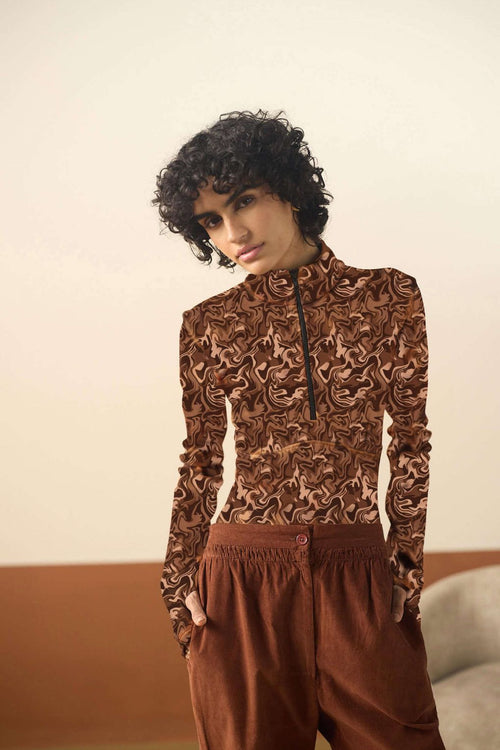 Mocha Wave Bodysuit