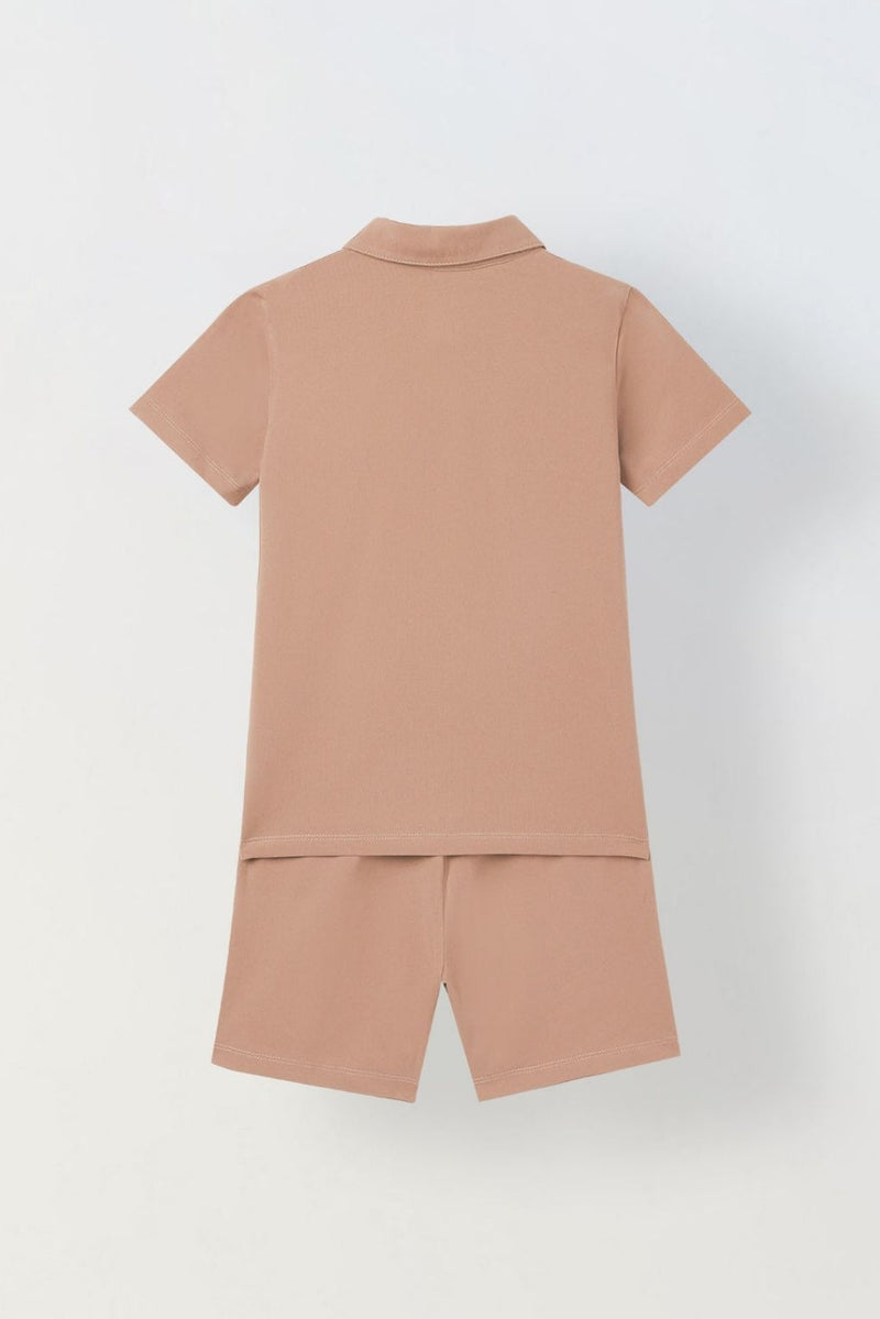 Spunkies Boys Polo Everyday Play Sets- Sand