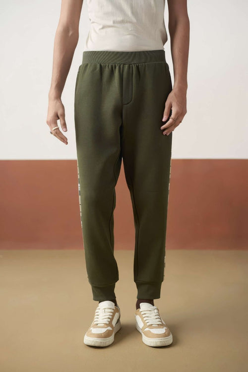 Olive Plaid Fusion Jogger