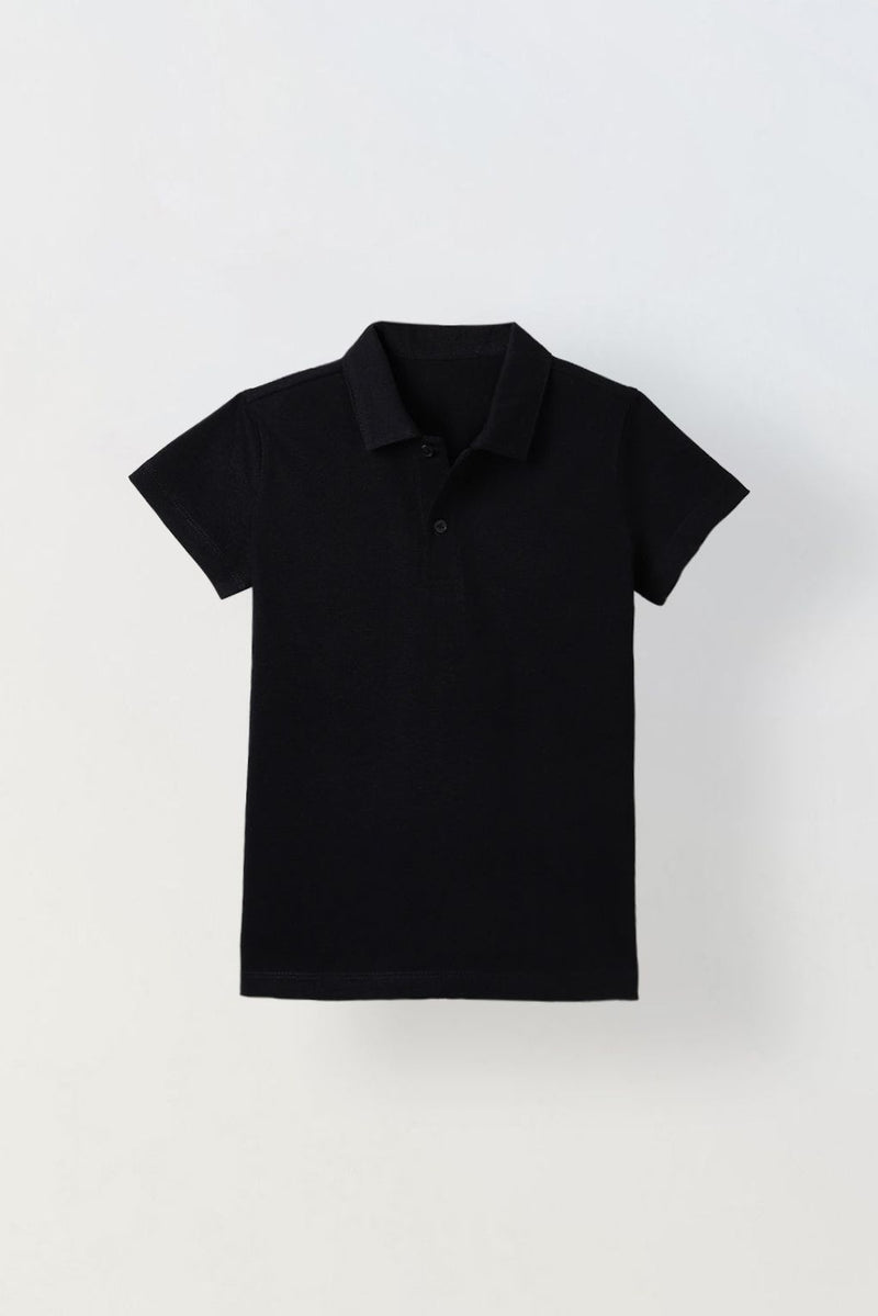 Spunkies Black Short Sleeves Polo Tshirt