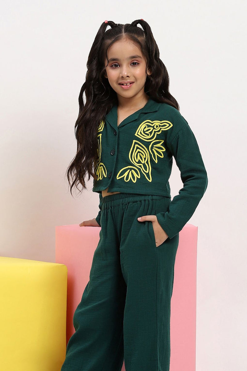 Cotton Gauze Embroidered Set