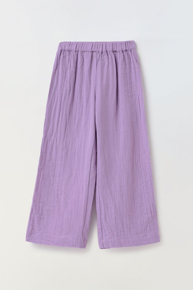 Lavender Gauze Wide Leg Co-ord Set