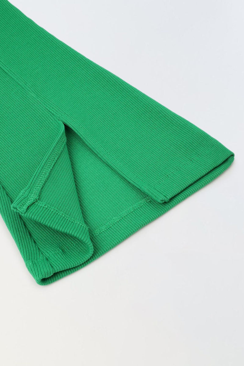 Spunkies Girls Green Cotton Ribbed Legging