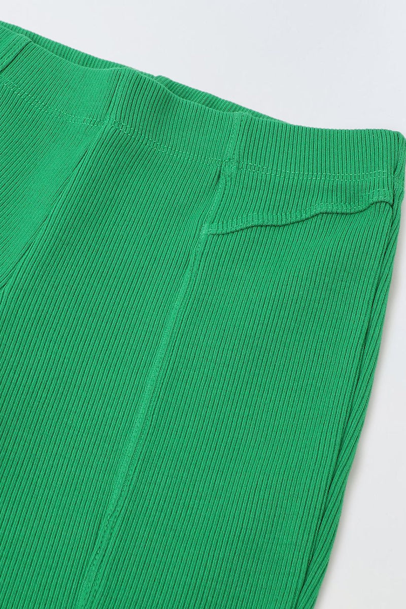 Spunkies Girls Green Cotton Ribbed Legging