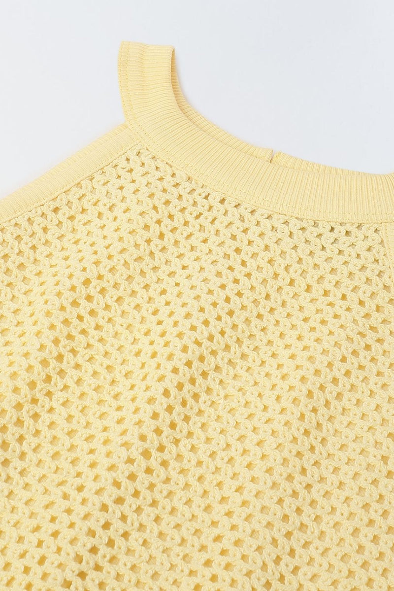 Yellow Crochet Co-ord Set