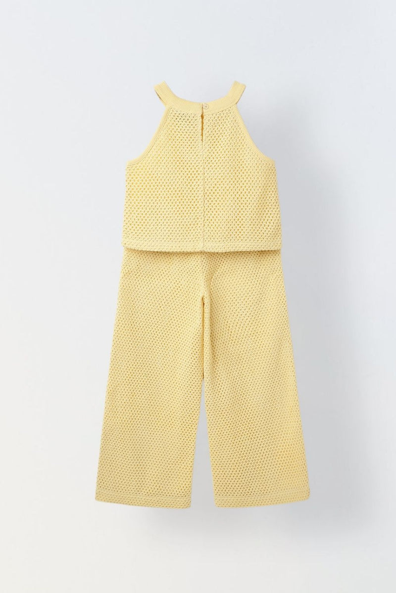 Yellow Crochet Co-ord Set