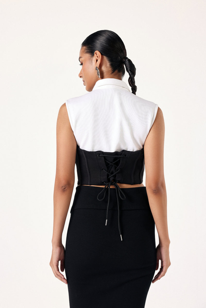 Noir Lace-Up Duo Co-ord Set