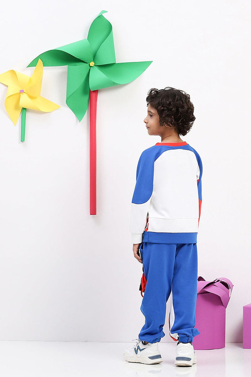 Spunkies Boys' "27" Graphic Sports Tracksuit with Utility Pockets - Bold & Functional Two-Piece Set