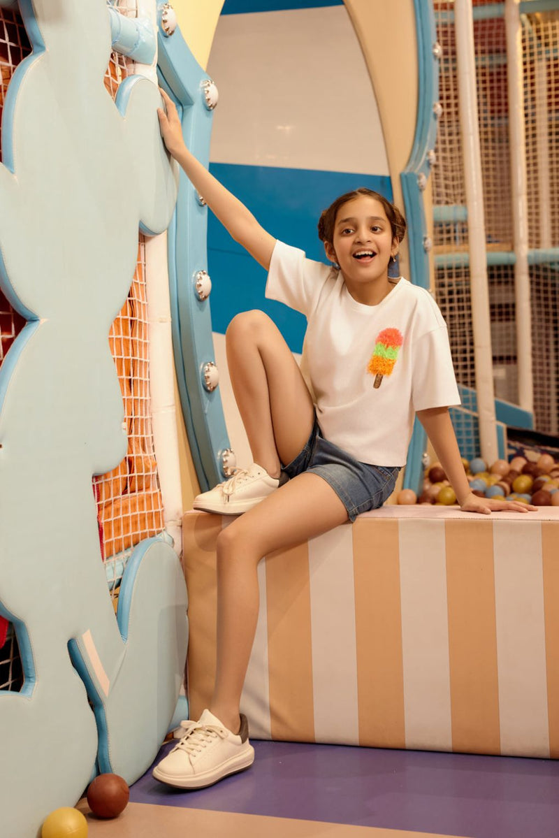 Everyday IceCream Embroidered Top
