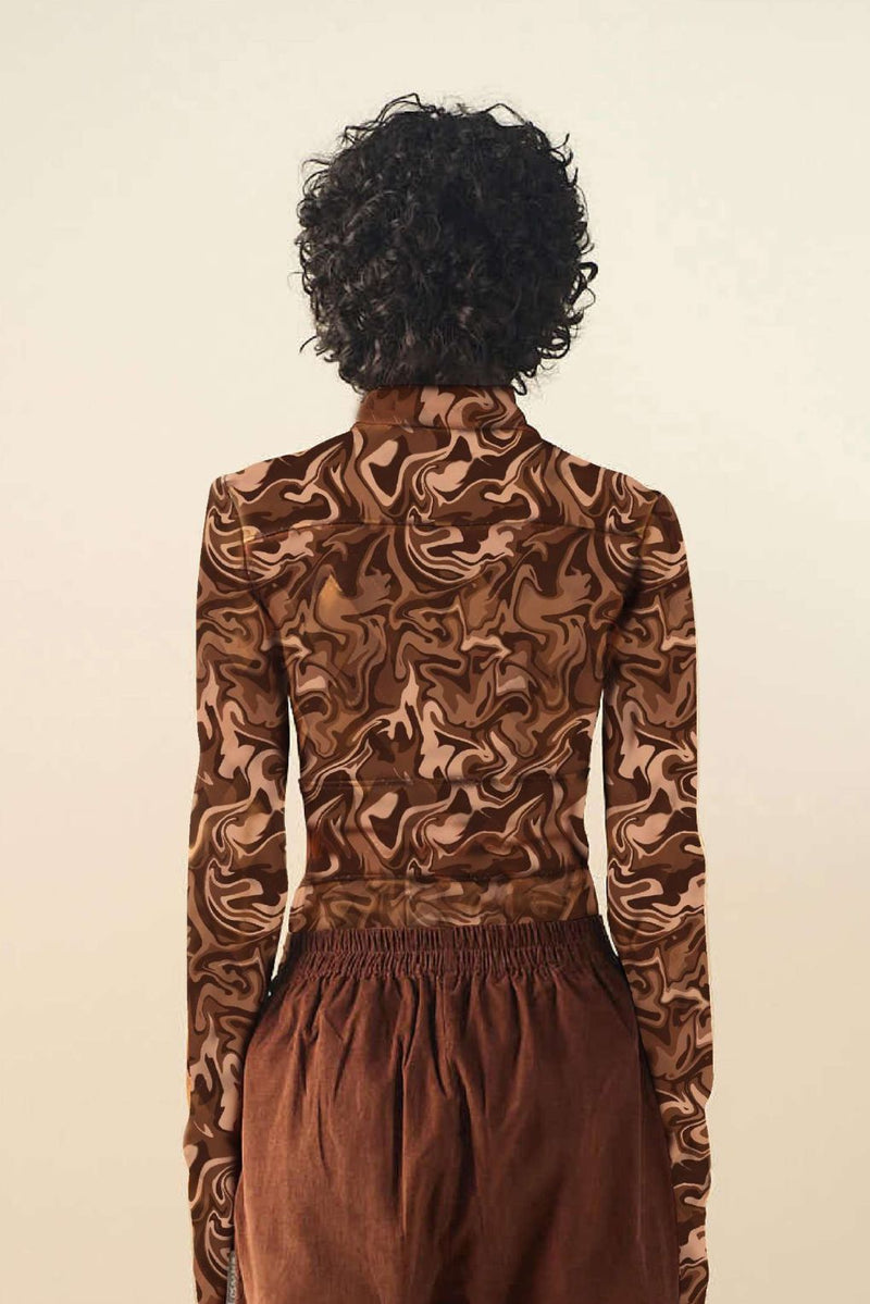 Mocha Wave Bodysuit