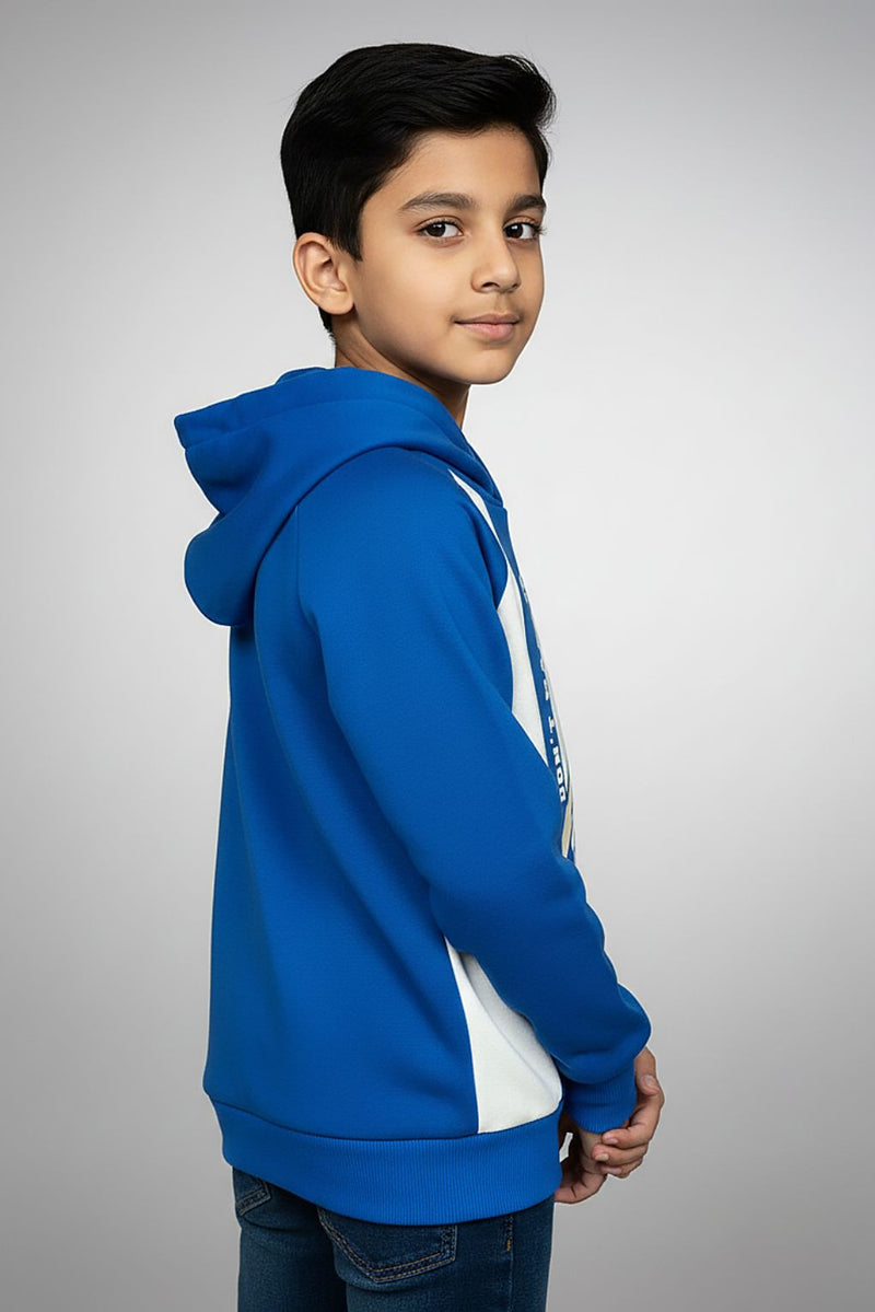 Spunkies Boys Blue Hoodie Printed Hoodie Sweatshirt