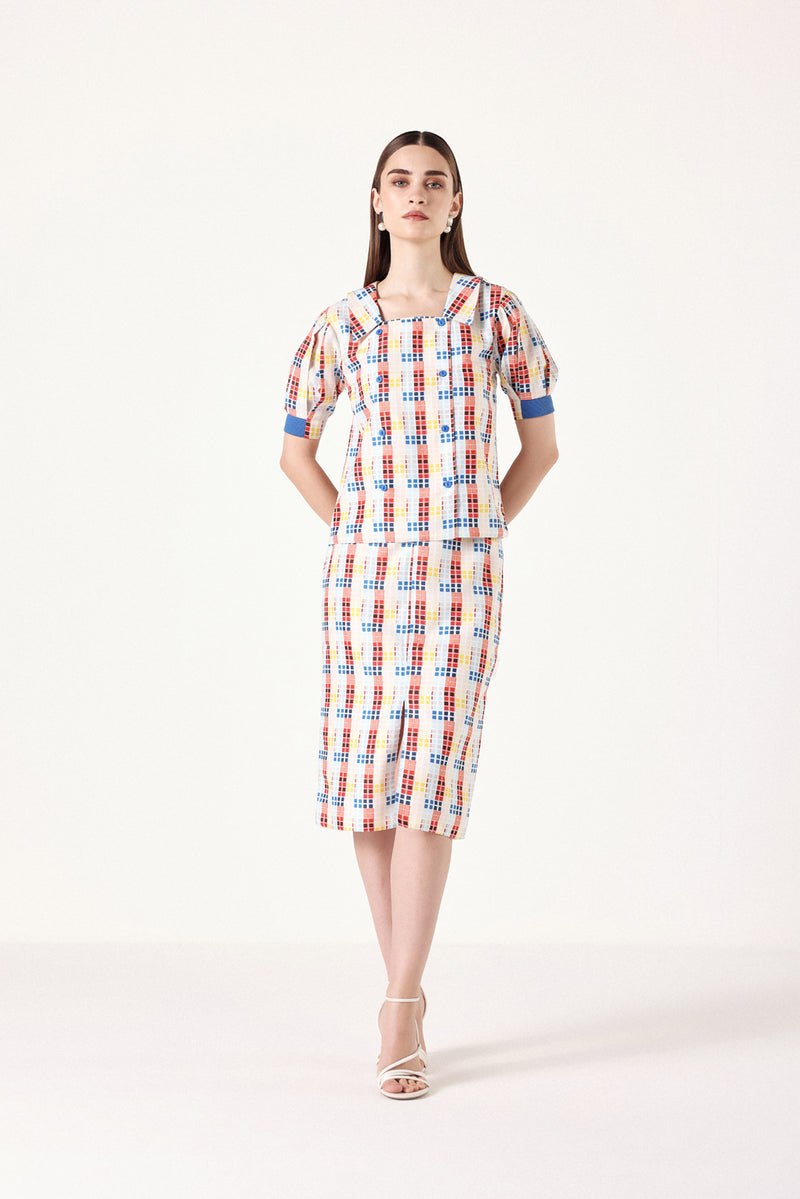Game - Grid Linen Top