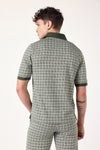 Jacq- Grid Knitted Polo T-shirt