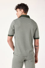 Jacq- Grid Knitted Polo T-shirt