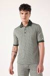 Jacq- Grid Knitted Polo T-shirt