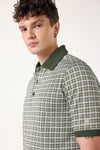 Jacq- Grid Knitted Polo T-shirt