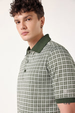 Jacq- Grid Knitted Polo T-shirt