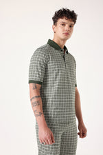 Jacq- Grid Knitted Polo T-shirt