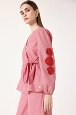 Vichy Wrap Top