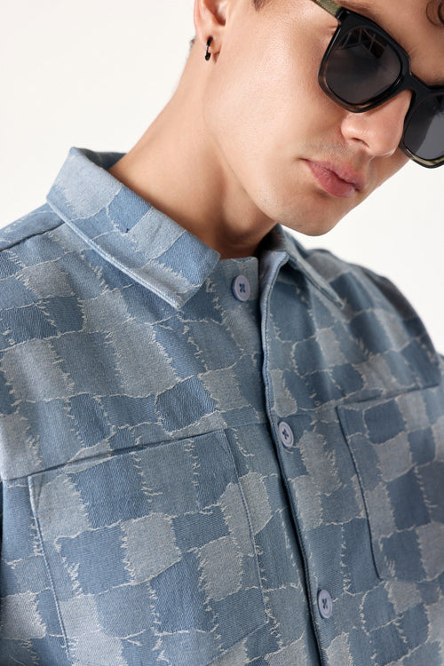 Grid- Lock Denim Shirt