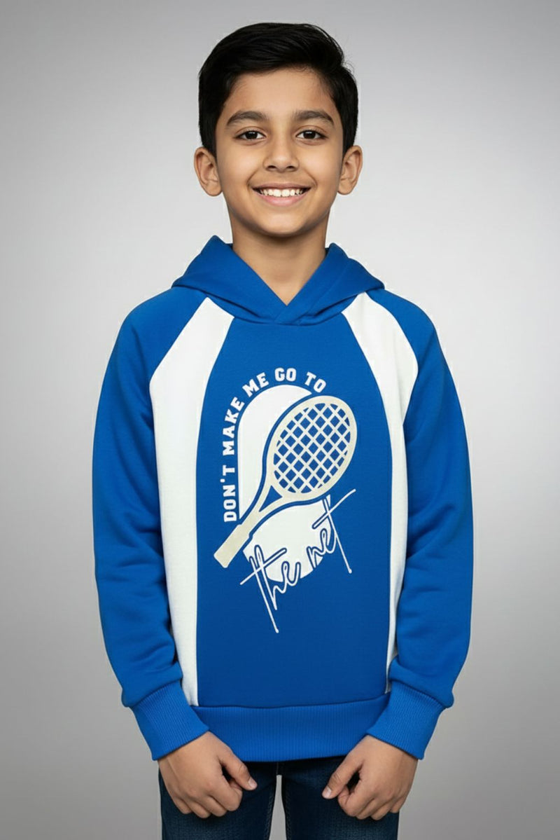 Spunkies Boys Blue Hoodie Printed Hoodie Sweatshirt