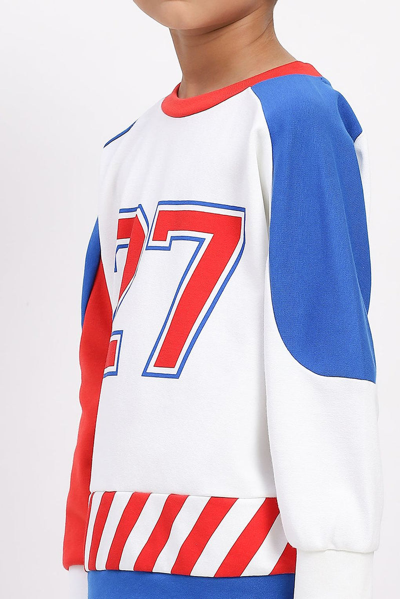 Spunkies Boys' "27" Graphic Sports Tracksuit with Utility Pockets - Bold & Functional Two-Piece Set