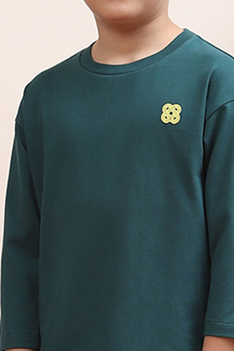 Spunkies Unisex Olive Co-ord Set for Kids