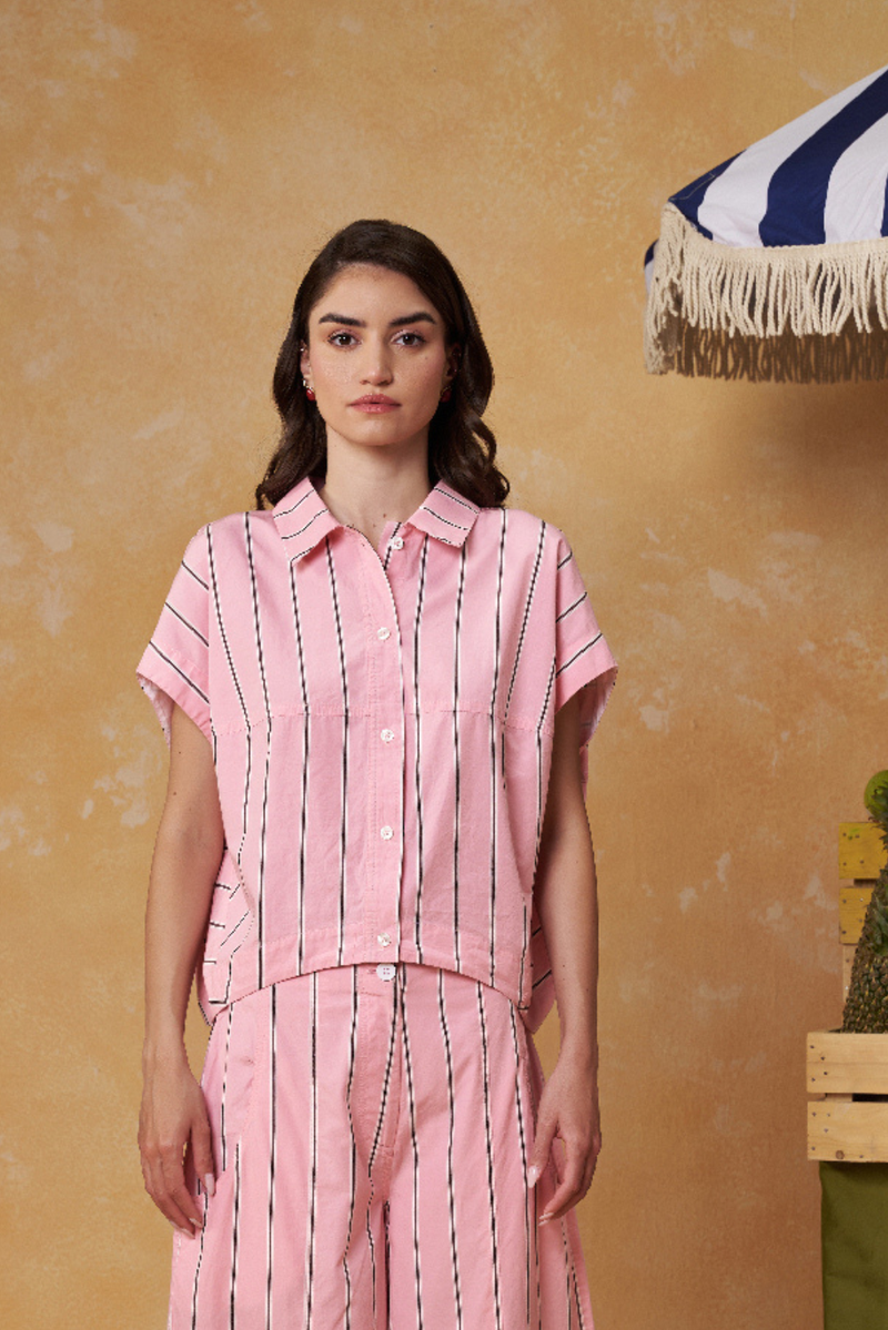 Vintage Pink Stripe Top