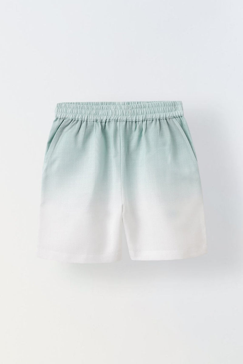 Spunkies Cotton Linen Ombre Mint Green Co-ord set