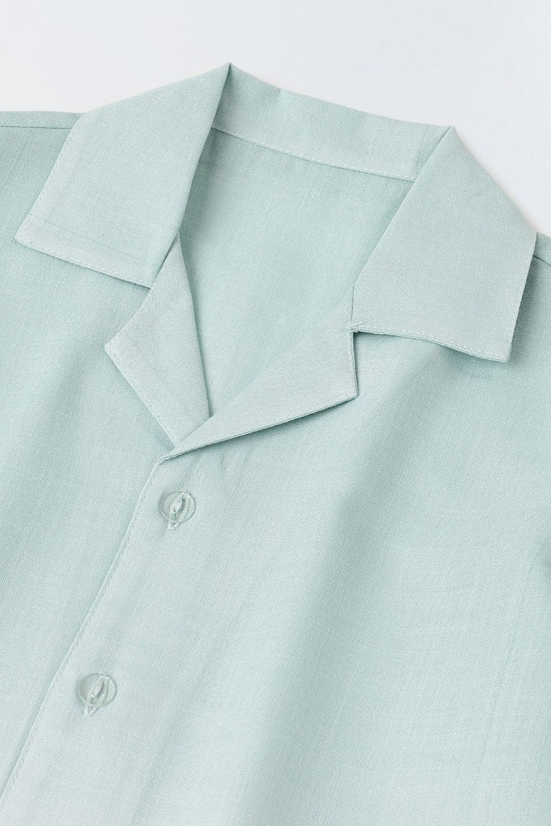 Spunkies Cotton Linen Ombre Mint Green Co-ord set