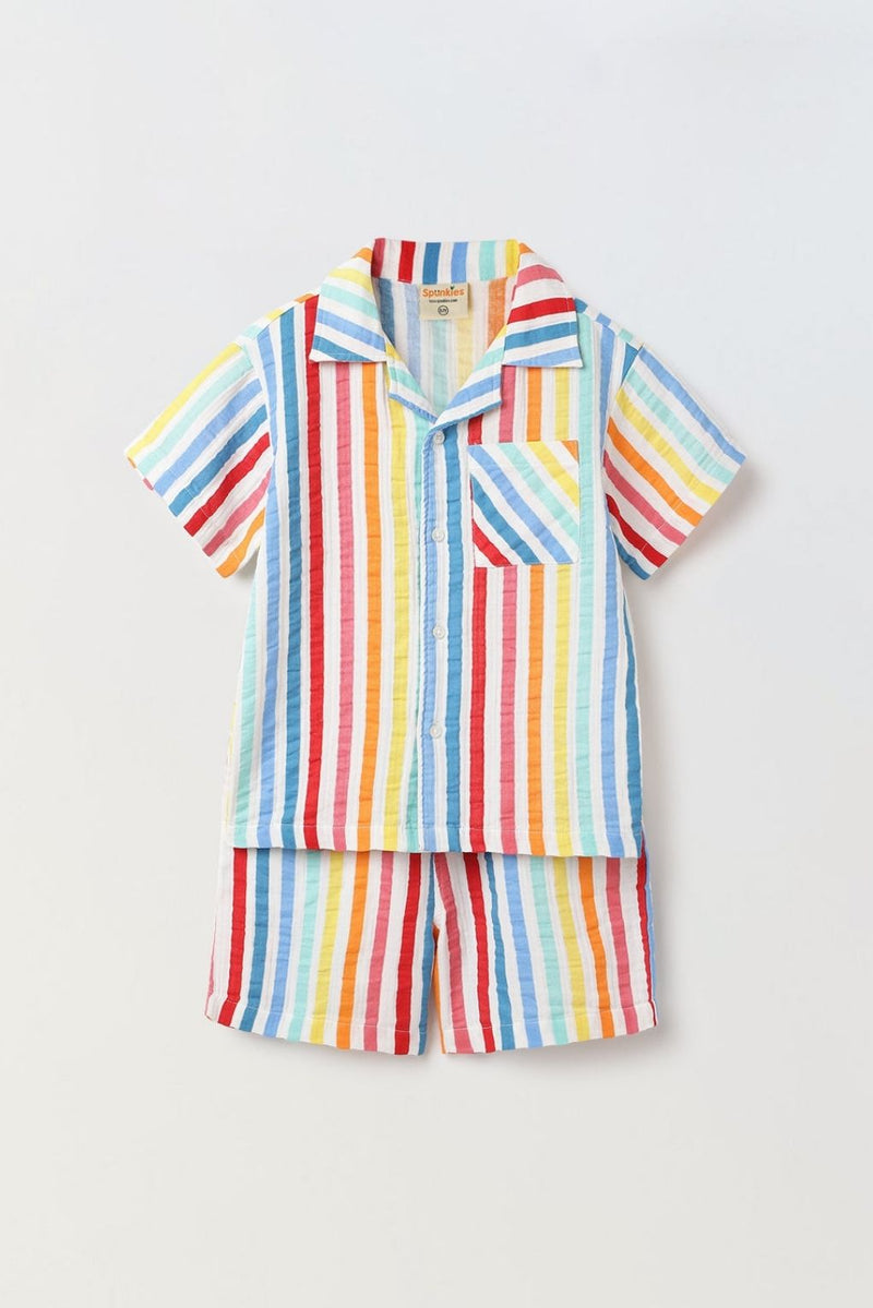 Boys Striped Summer Wear Set