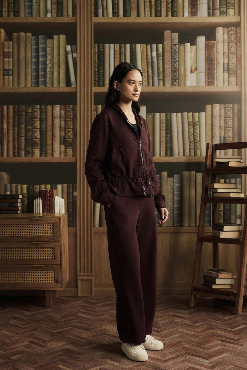Wine Élan Zip'up Co-ord Set