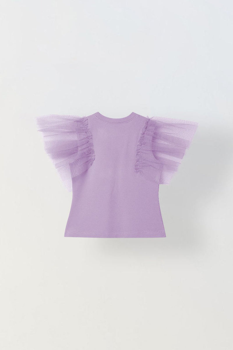 Girls Fashionable Purple Sleeveless Top