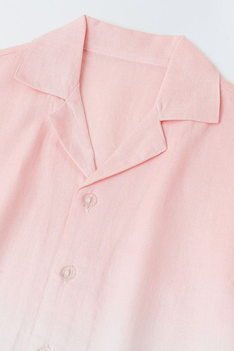 Spunkies Cotton Linen Ombre Pink Co-ord set