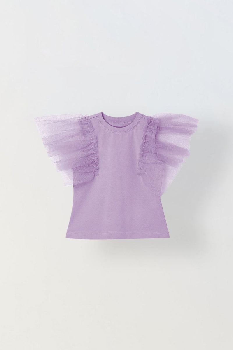 Girls Fashionable Purple Sleeveless Top