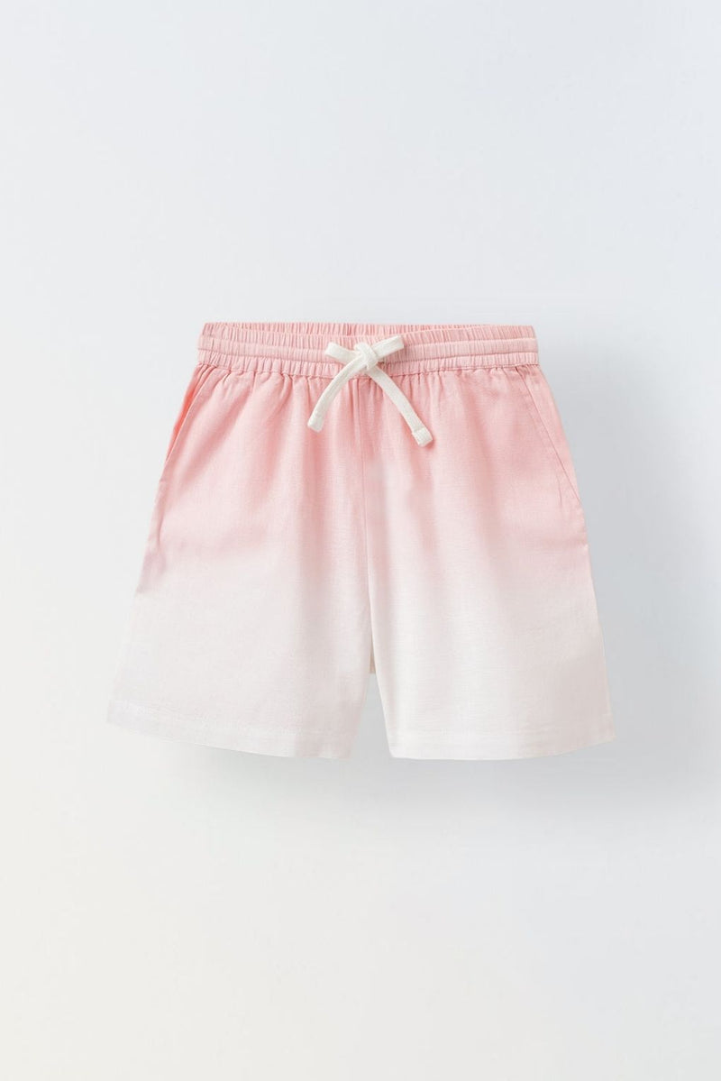 Spunkies Cotton Linen Ombre Pink Co-ord set