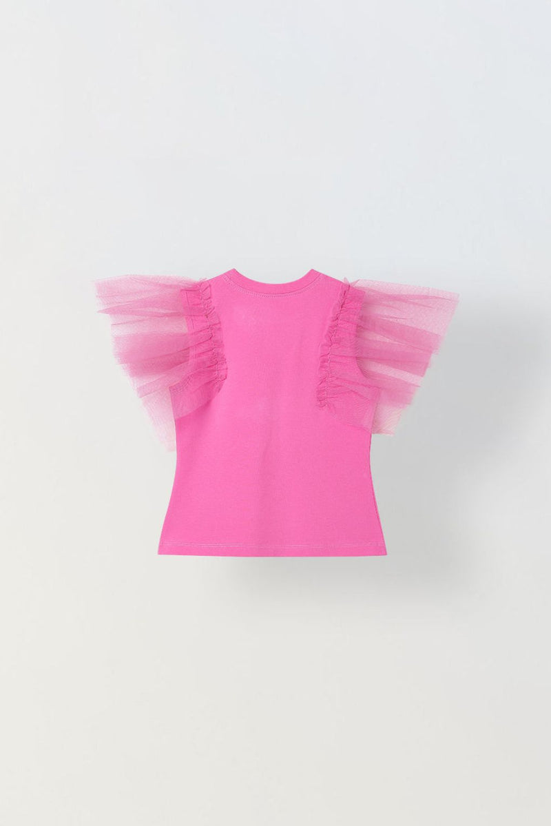 Girls Fashionable Pink Sleeveless Top