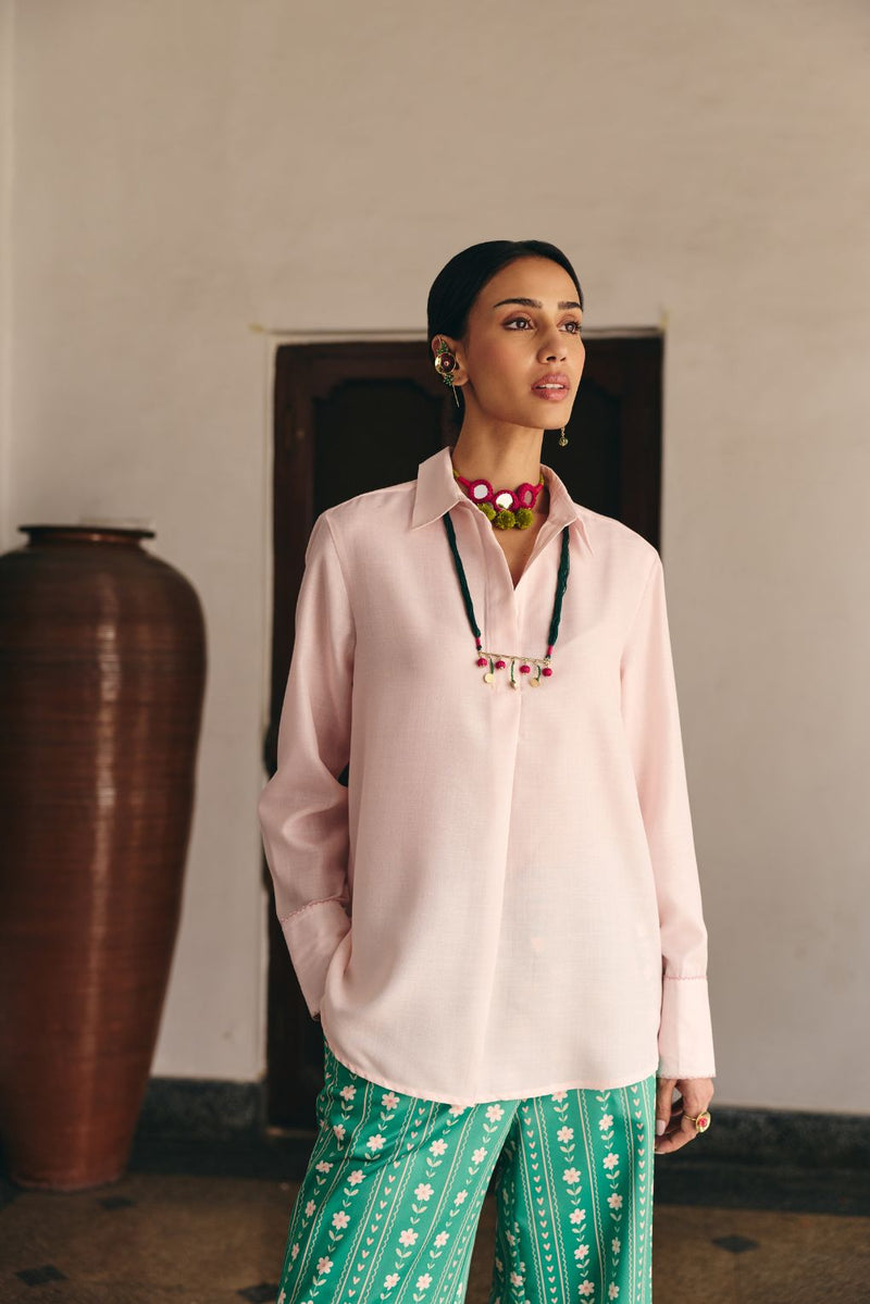 Rose Pink A-line Shirt