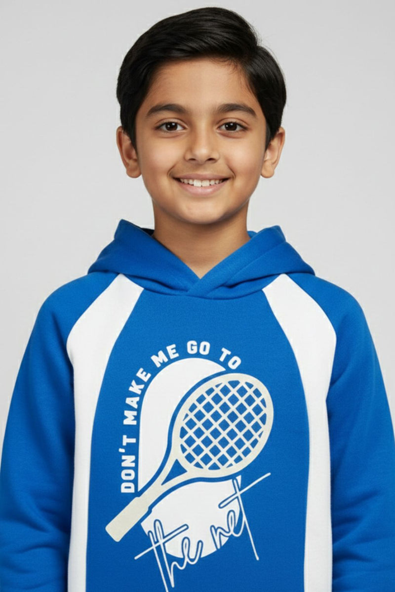 Spunkies Boys Blue Hoodie Printed Hoodie Sweatshirt