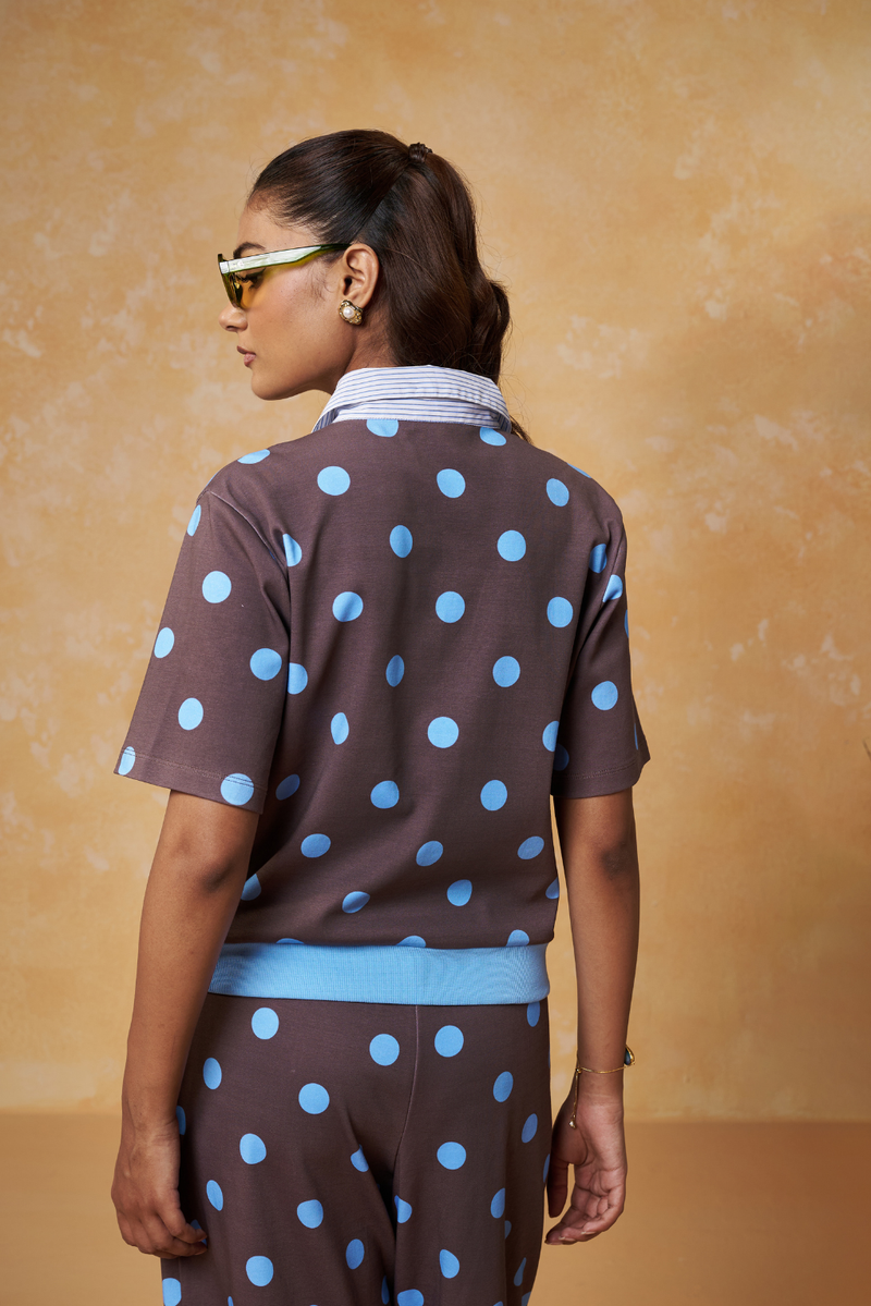 Cocoa Sky Polka Polo